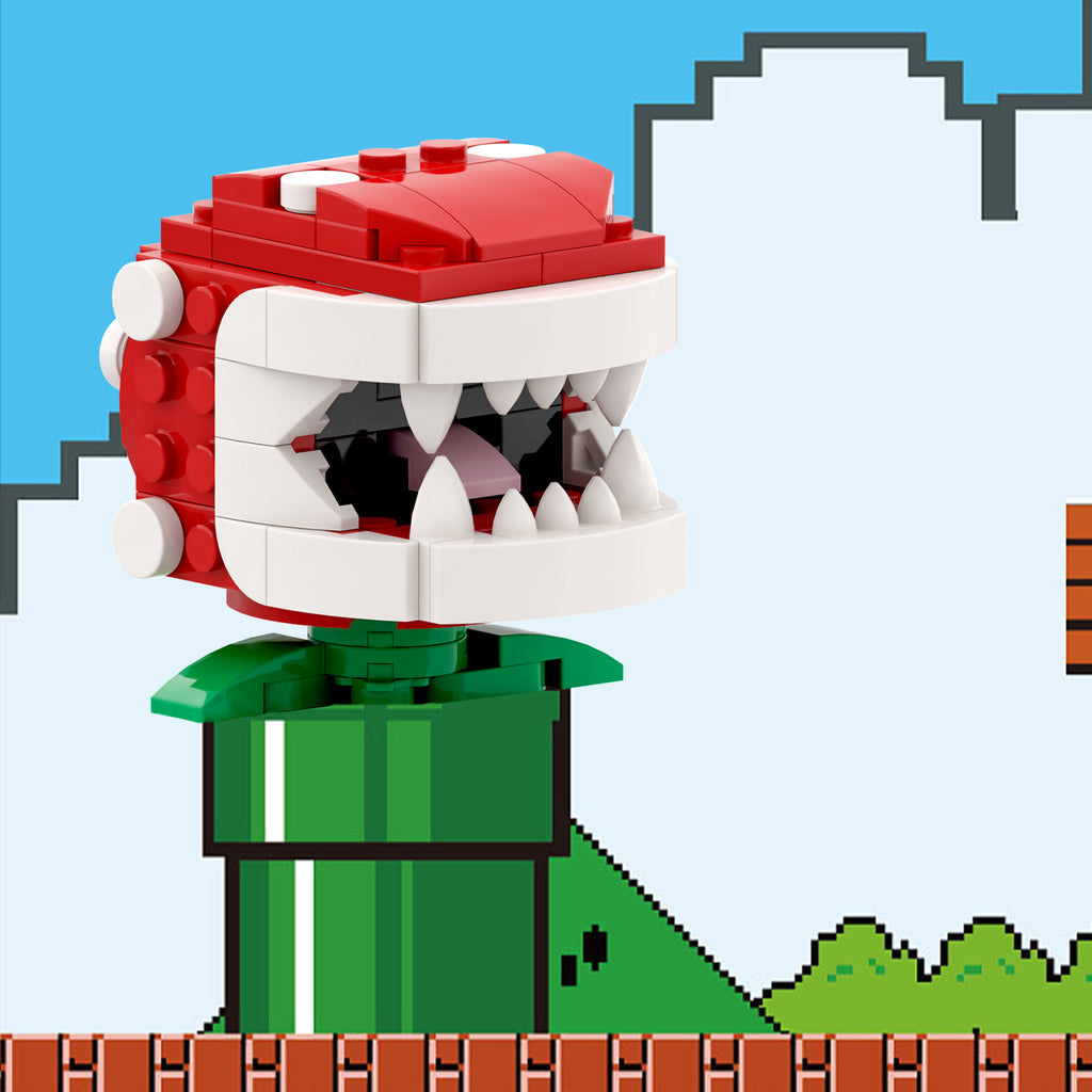 Super Mario Brickheads Piranha Plant Custom MOC Set 118pcs
