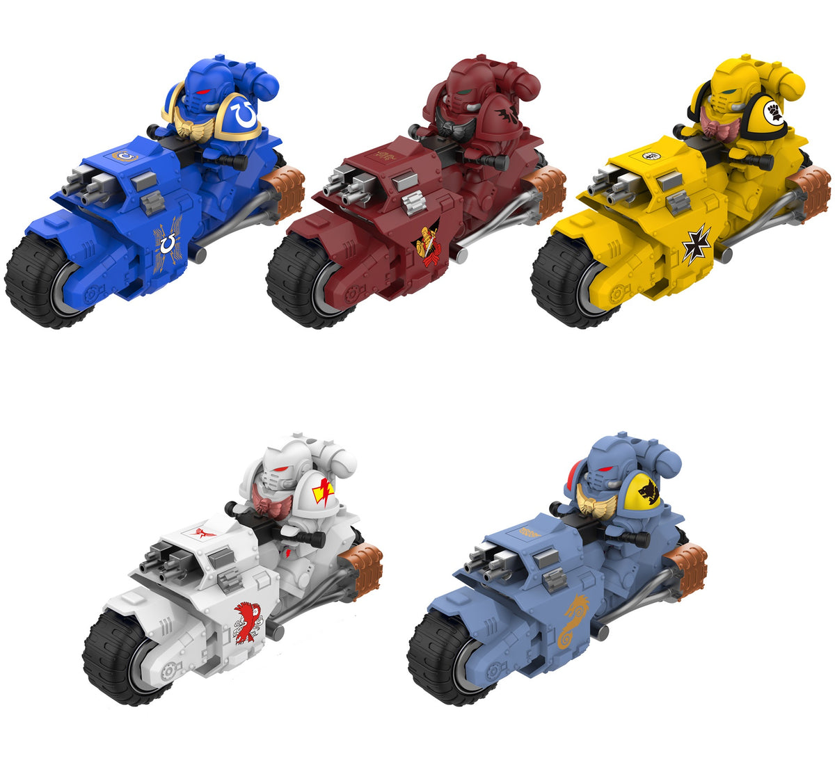 Warhammer 40K Space Marines Assault Bikes Assortment Minifigures Set 2