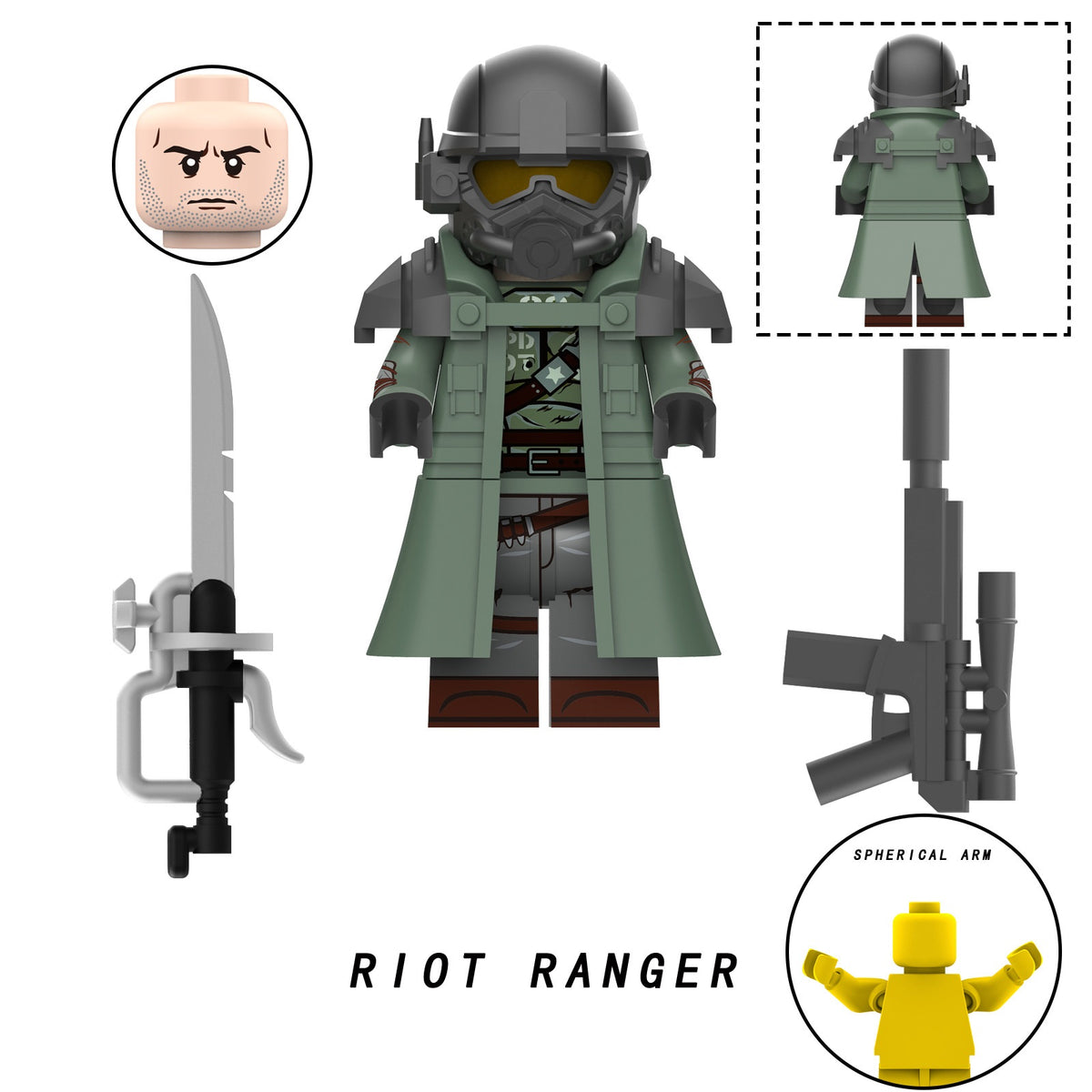 Fallout New California Republic Ranger Assortment Custom Minifigures