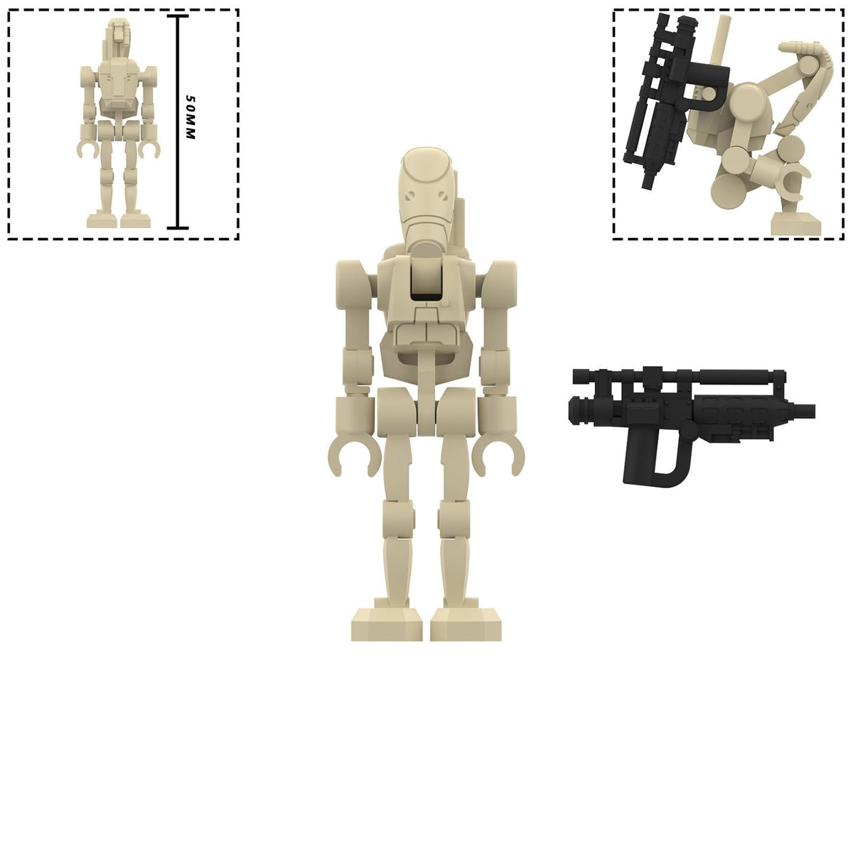 Star Wars B1 Battle Droids with Rotating Arms and Movable Legs Clankers Custom Minifigures MY