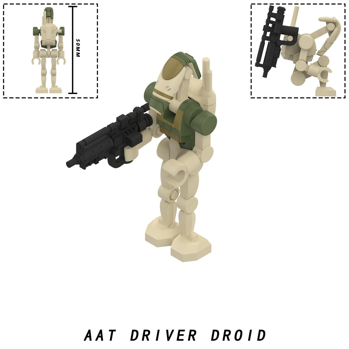 Star Wars B1 Battle Droid with Rotating Arms and Movable Legs Custom Clanker Minifigures MY 2
