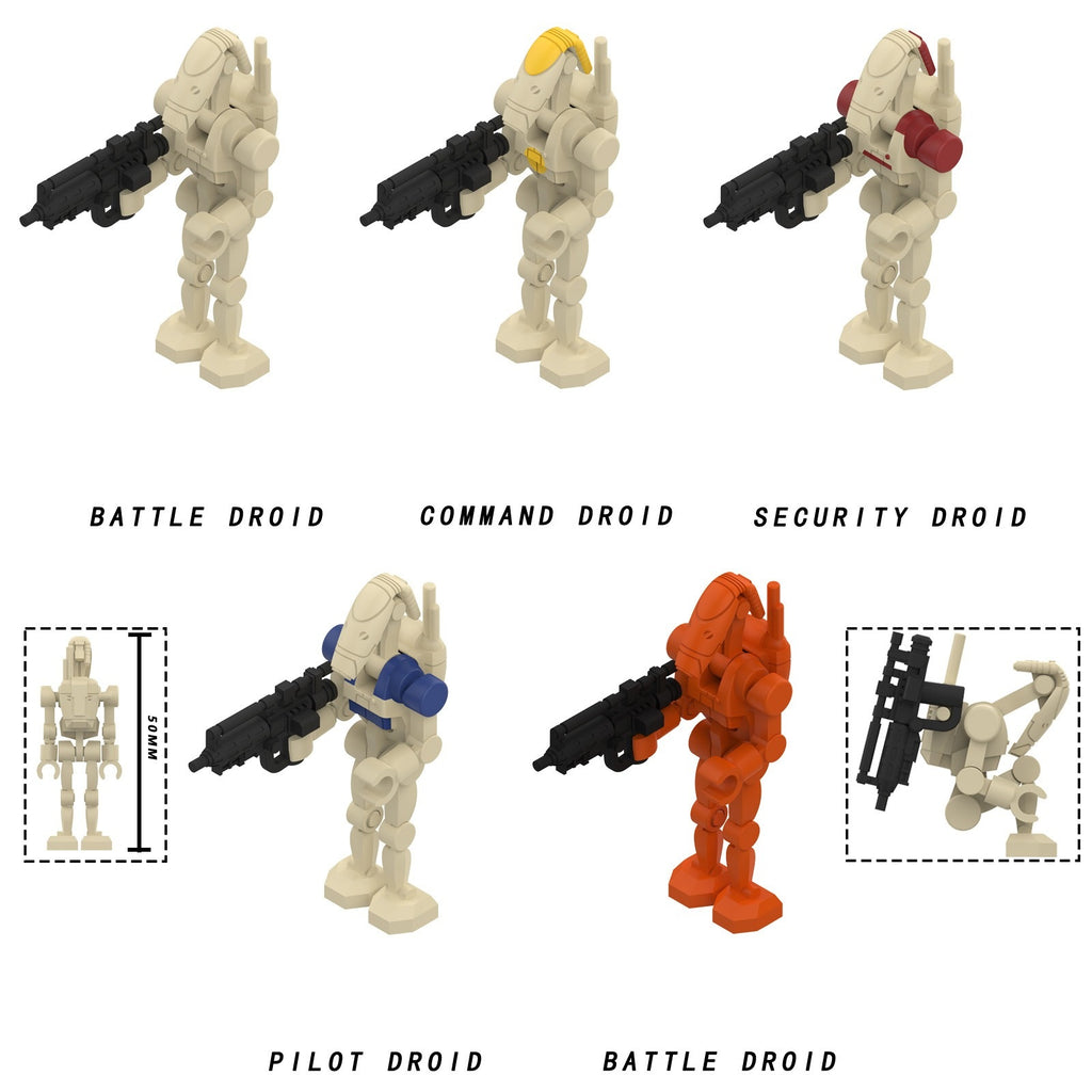 Star Wars B1 Battle Droids with Rotating Arms and Movable Legs Clankers Custom Minifigures MY