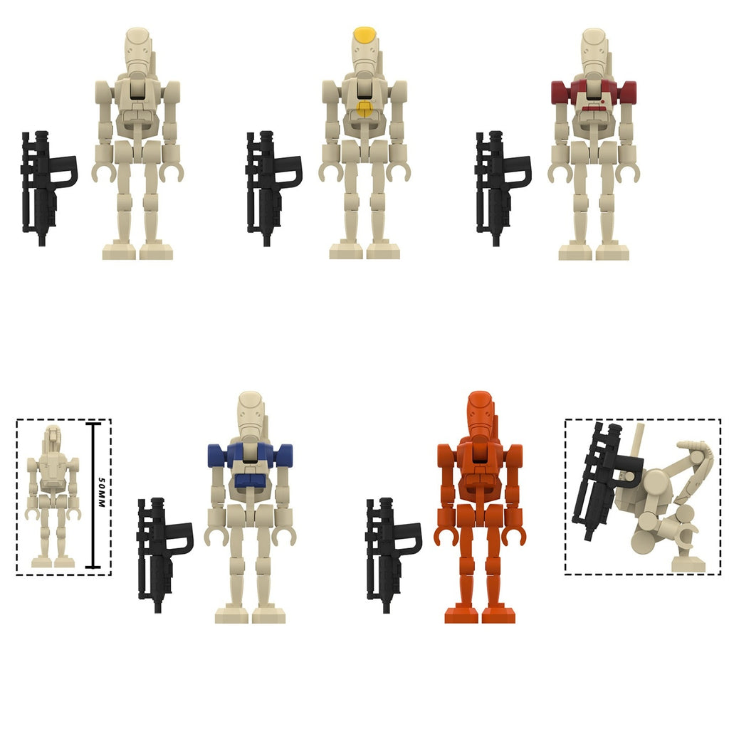 Star Wars B1 Battle Droids with Rotating Arms and Movable Legs Clankers Custom Minifigures MY