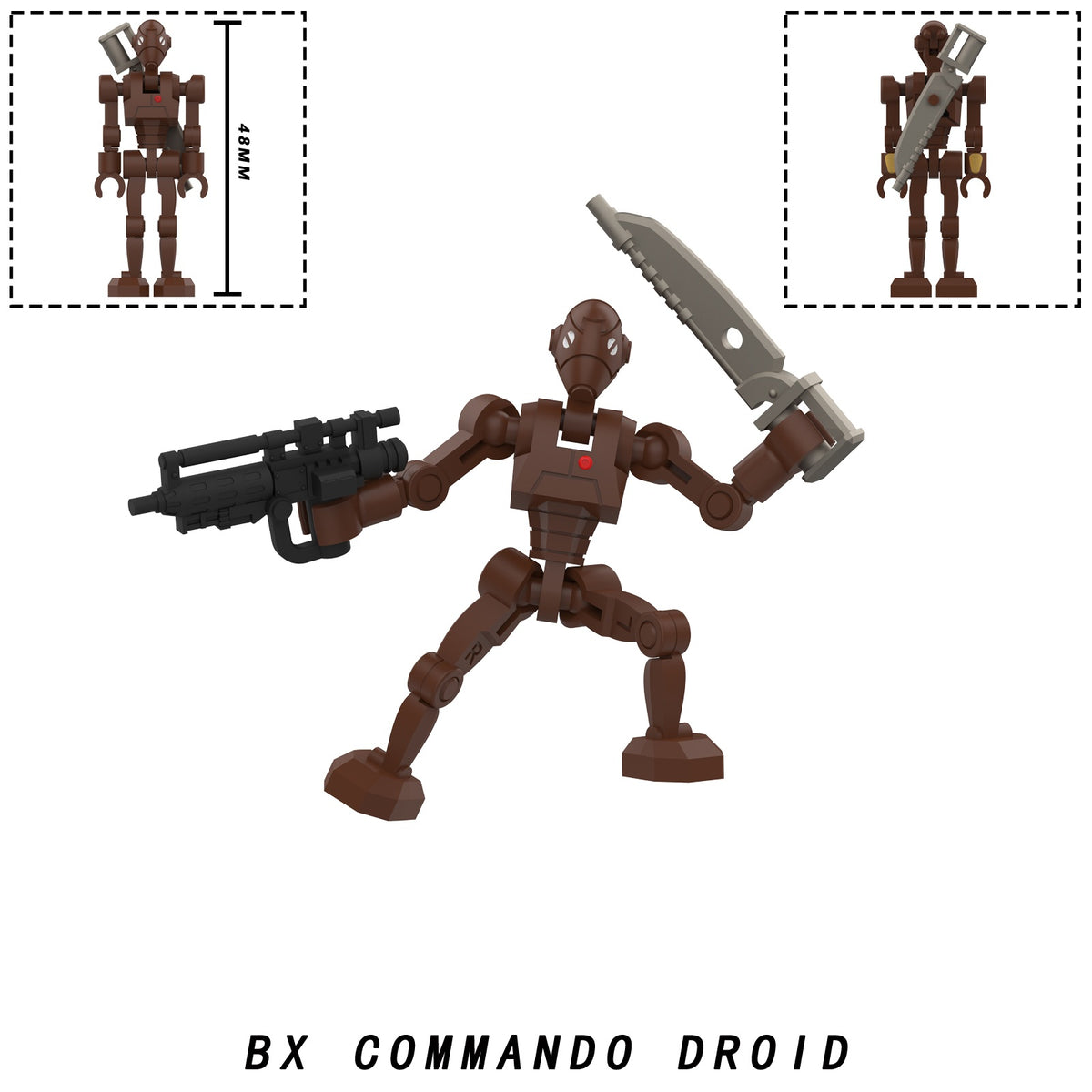 Star Wars Commando Droids with Rotating Arms and Movable Legs Custom Minifigures MY