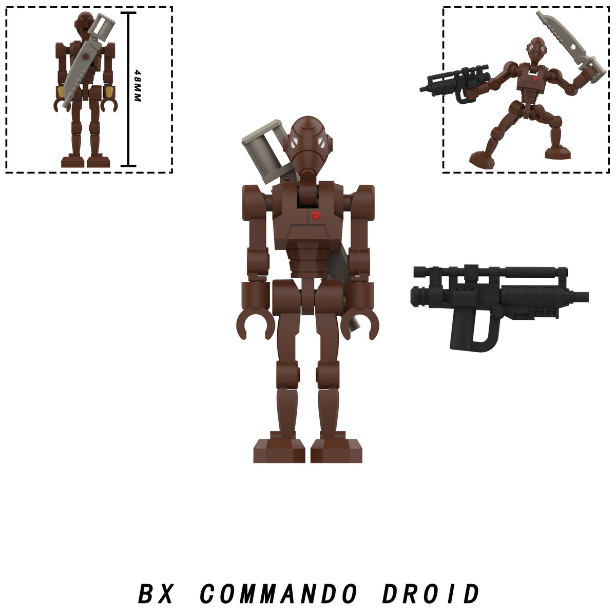 Star Wars Commando Droids with Rotating Arms and Movable Legs Custom Minifigures MY