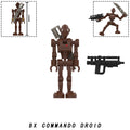 Star Wars Commando Droids with Rotating Arms and Movable Legs Custom Minifigures MY