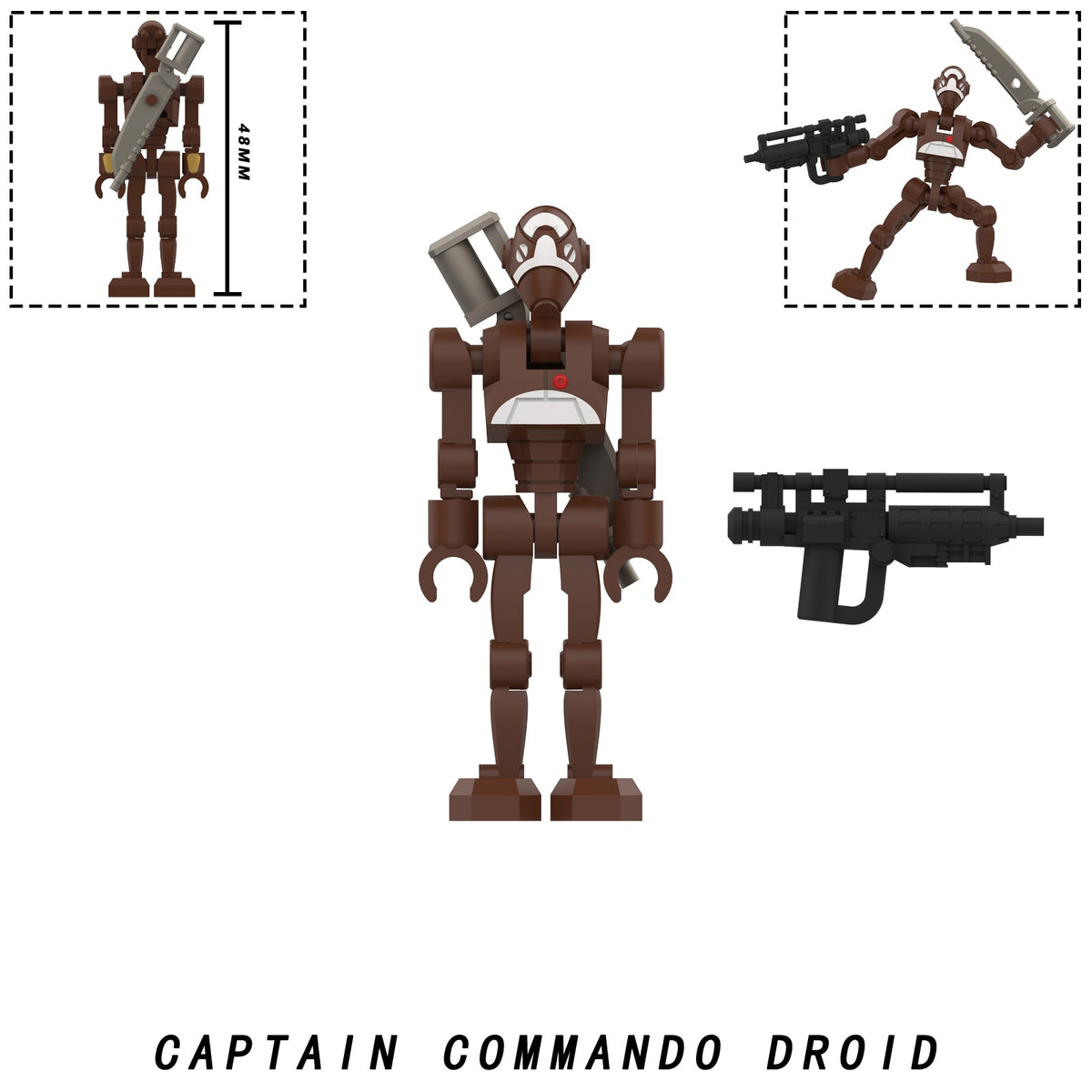 Star Wars Commando Droids with Rotating Arms and Movable Legs Custom Minifigures MY