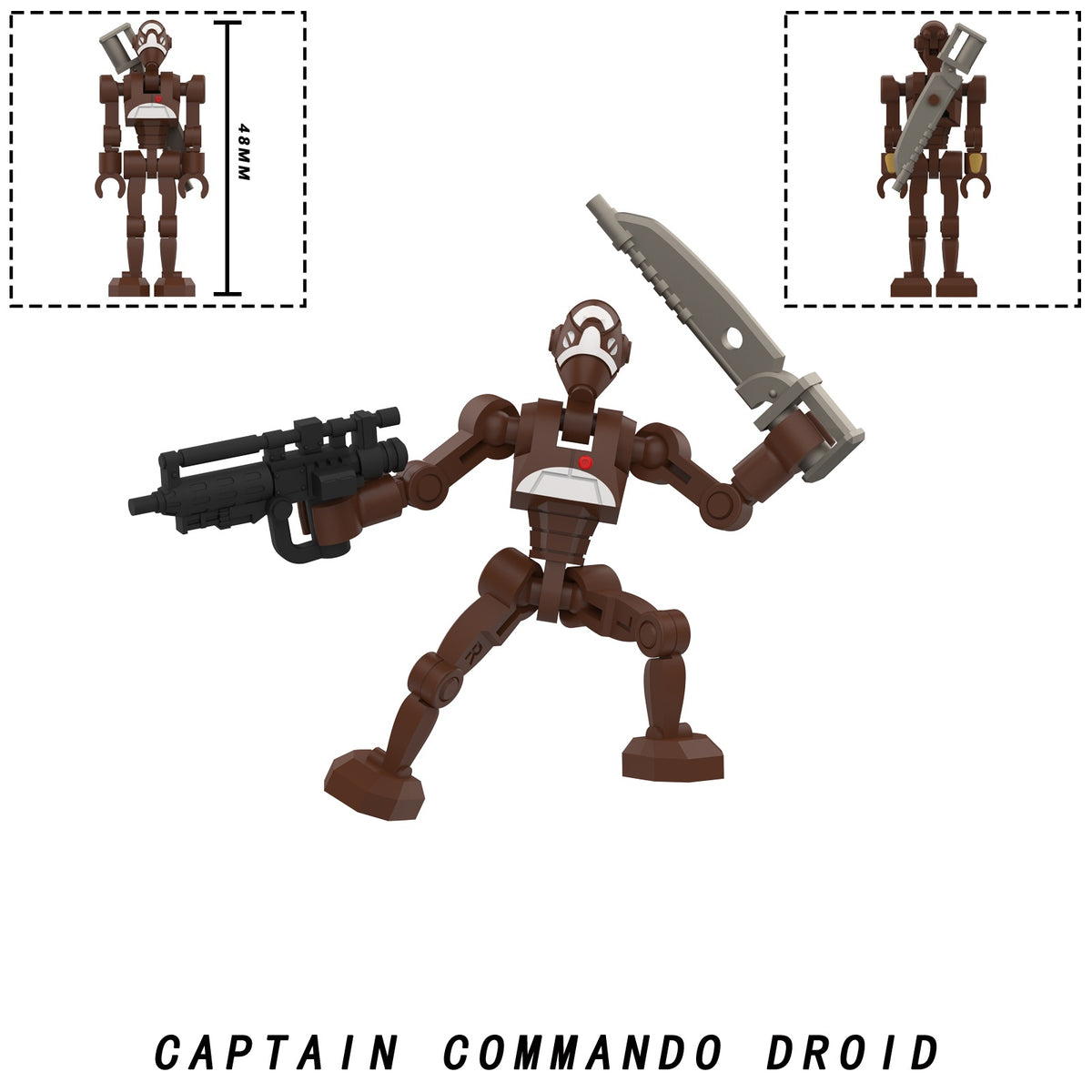 Star Wars Commando Droids with Rotating Arms and Movable Legs Custom Minifigures MY