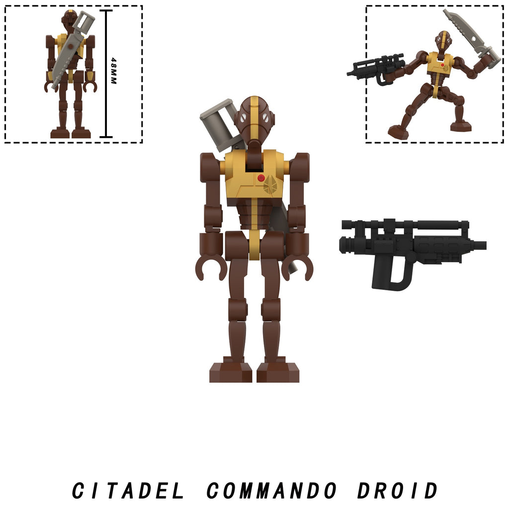Star Wars Commando Droids with Rotating Arms and Movable Legs Custom Minifigures MY