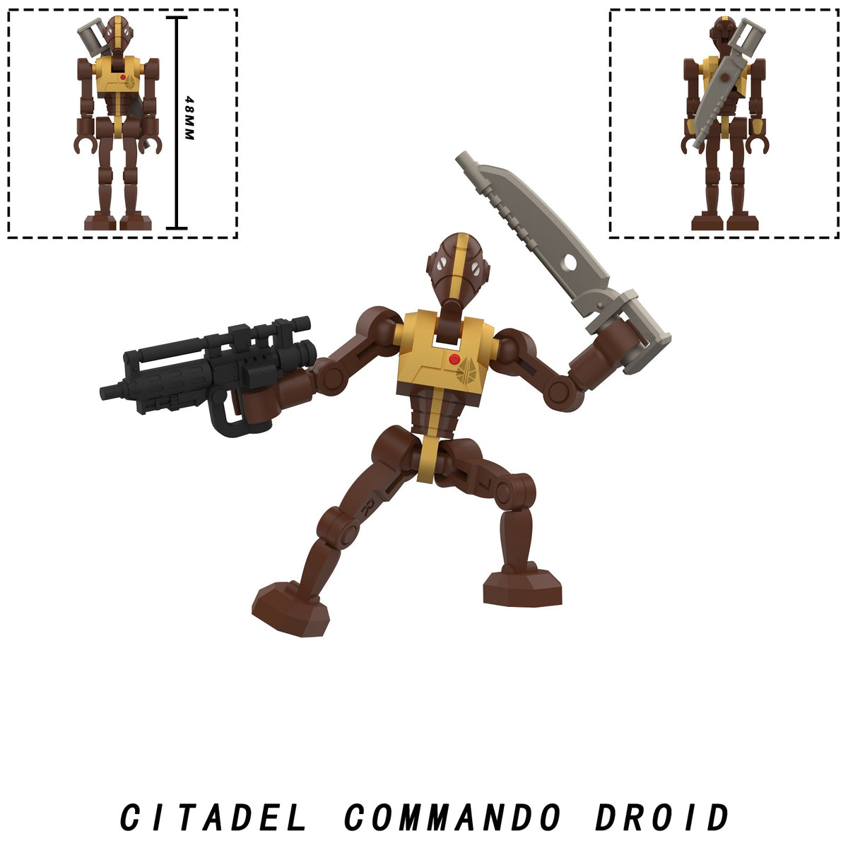 Star Wars Commando Droids with Rotating Arms and Movable Legs Custom Minifigures MY