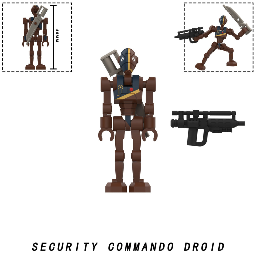 Star Wars Commando Droids with Rotating Arms and Movable Legs Custom Minifigures MY