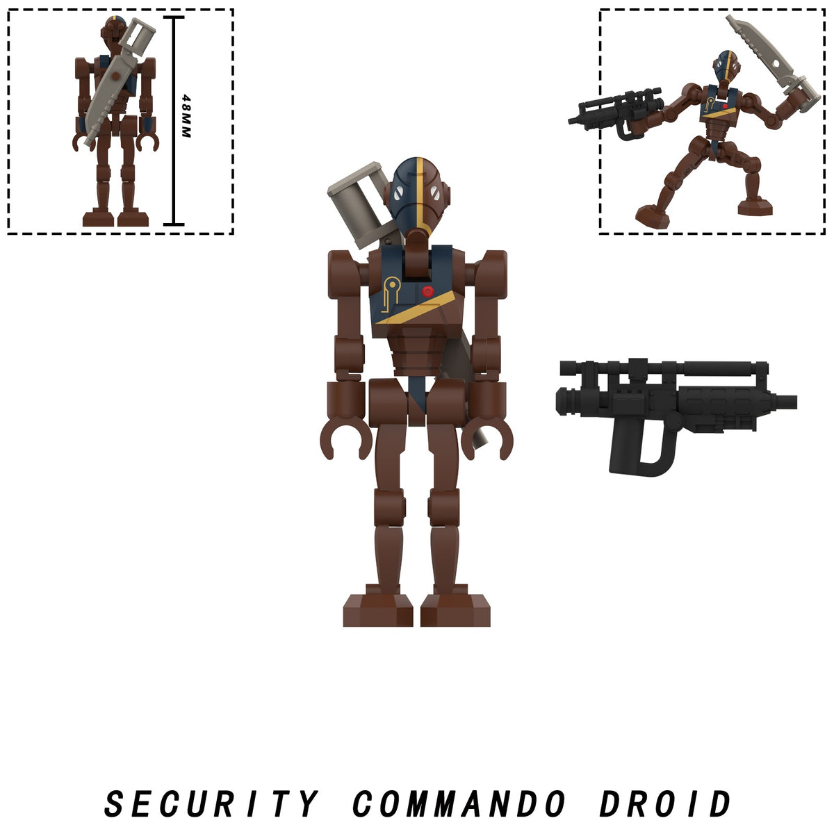 Star Wars Commando Droids with Rotating Arms and Movable Legs Custom Minifigures MY