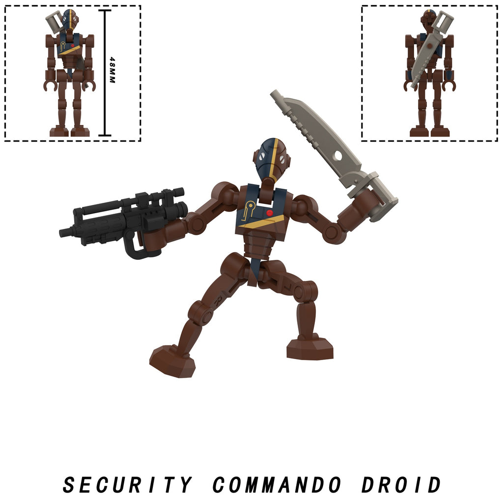 Star Wars Commando Droids with Rotating Arms and Movable Legs Custom Minifigures MY