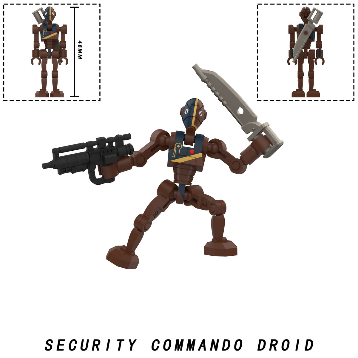 Star Wars Commando Droids with Rotating Arms and Movable Legs Custom Minifigures MY
