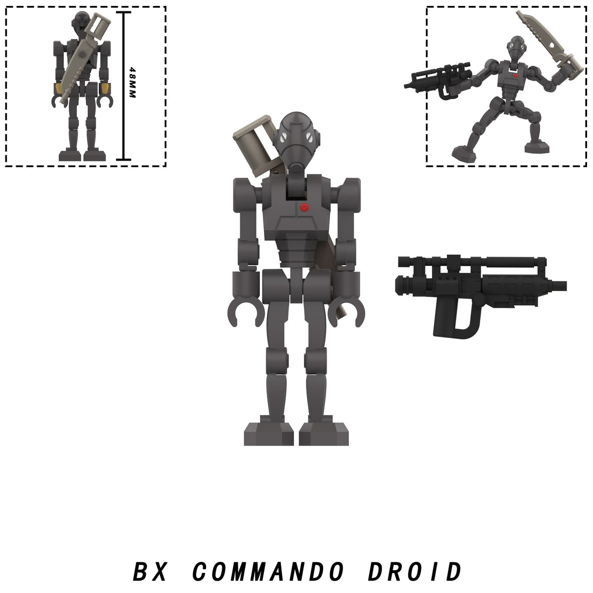 Star Wars Commando Droids with Rotating Arms and Movable Legs Custom Minifigures MY