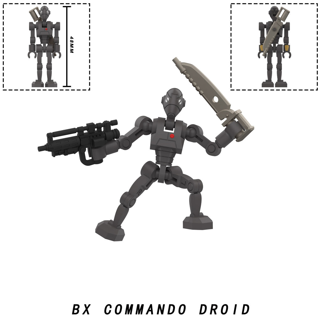 Star Wars Commando Droids with Rotating Arms and Movable Legs Custom Minifigures MY