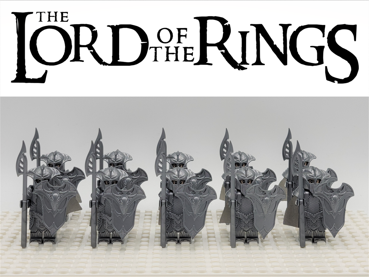 LOTR Mirkwood Elven Guards Spears Infantry Army 10 Minifigures Set