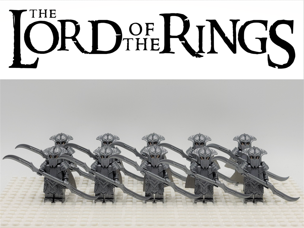 LOTR Mirkwood Elven Double Blade Infantry Army 10 Minifigures Set