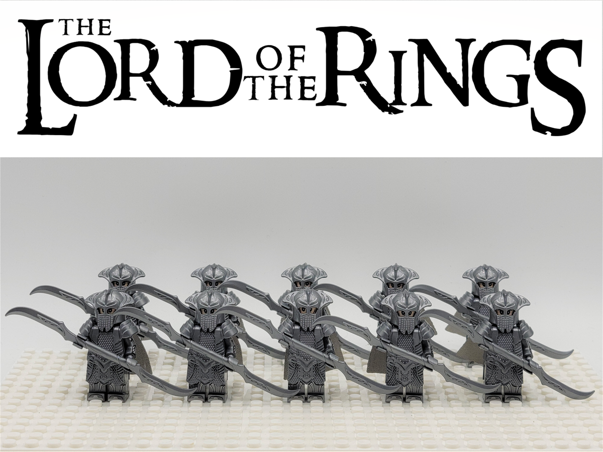 LOTR Mirkwood Elven Double Blade Infantry Army 10 Minifigures Set