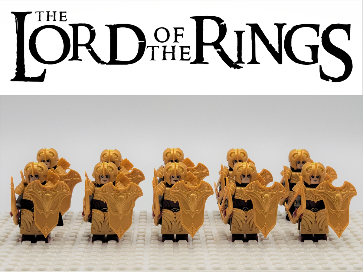 LOTR Mirkwood Elves Light Bow Infantry Army 10 Minifigures Set