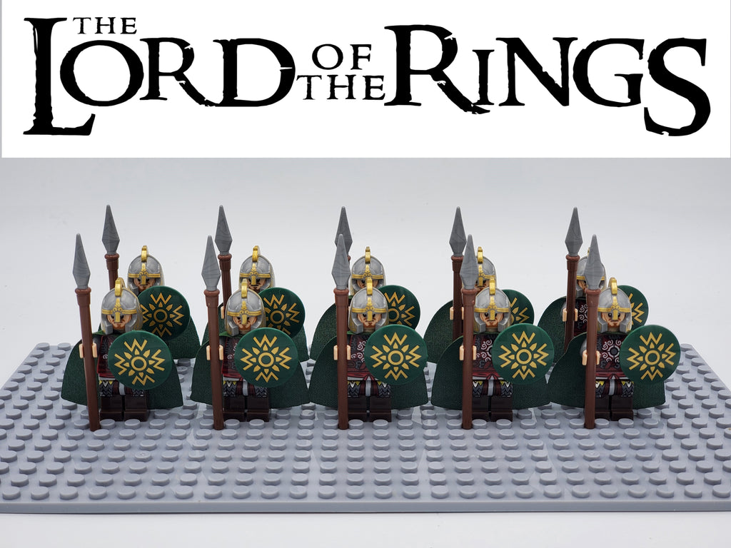 LOTR Rohan Spears Infantry Army 10 Minifigures Set