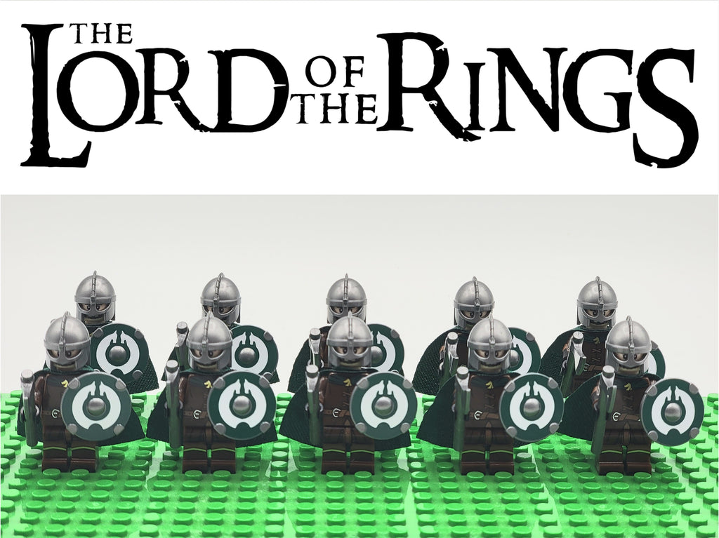 LOTR Rohan Royal Guards Light Axe Army 10 Minifigures Set