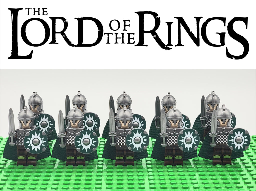LOTR Rohan Royal Guards Heavy Shortswords Army 10 Minifigures Set