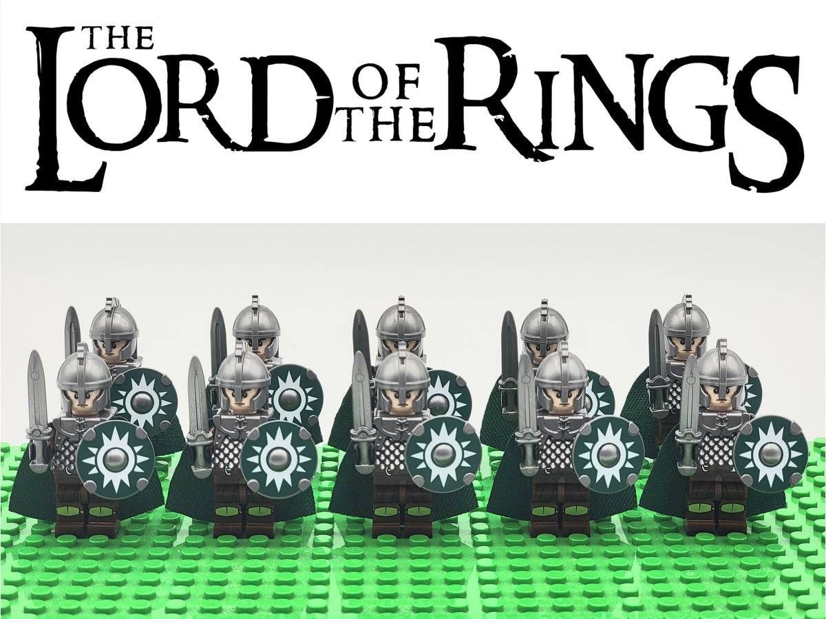 LOTR Rohan Royal Guards Heavy Shortswords Army 10 Minifigures Set