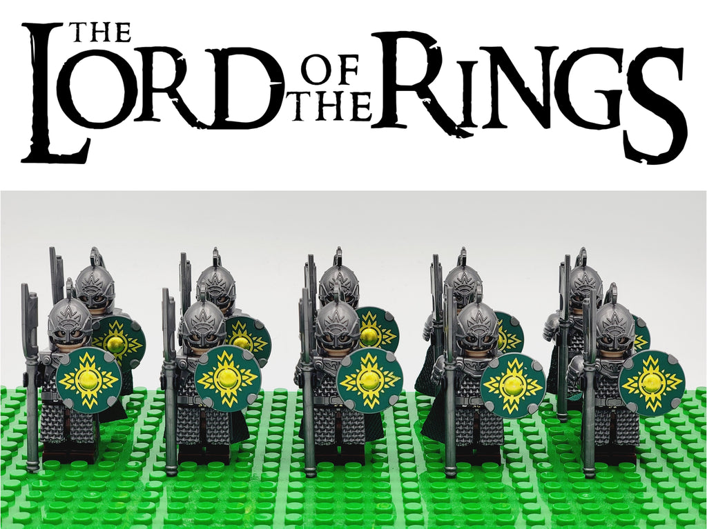 LOTR Rohan Royal Guards Heavy Long Axe Army 10 Minfiigures Set