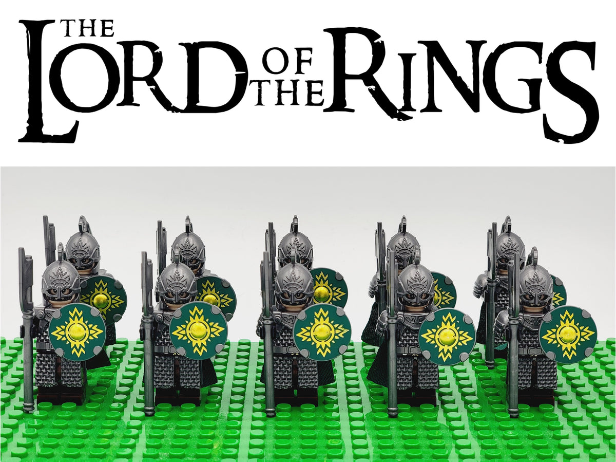 LOTR Rohan Royal Guards Heavy Long Axe Army 10 Minfiigures Set