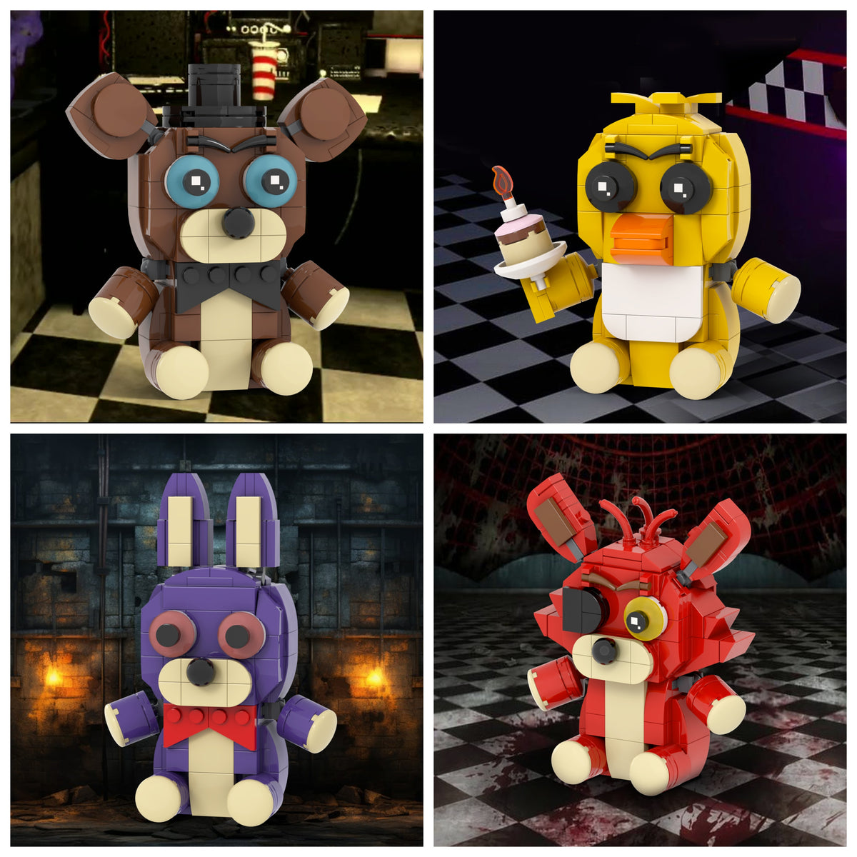 Five Nights at Freddy's Stage Cute MOCs Custom Set