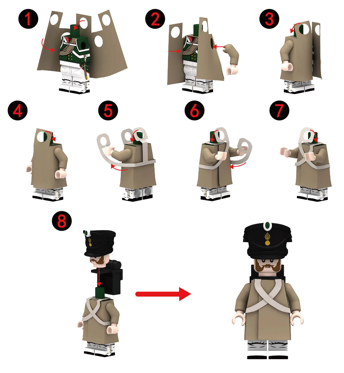 Russian Line Infantry Custom 5 Minifigures Set N020
