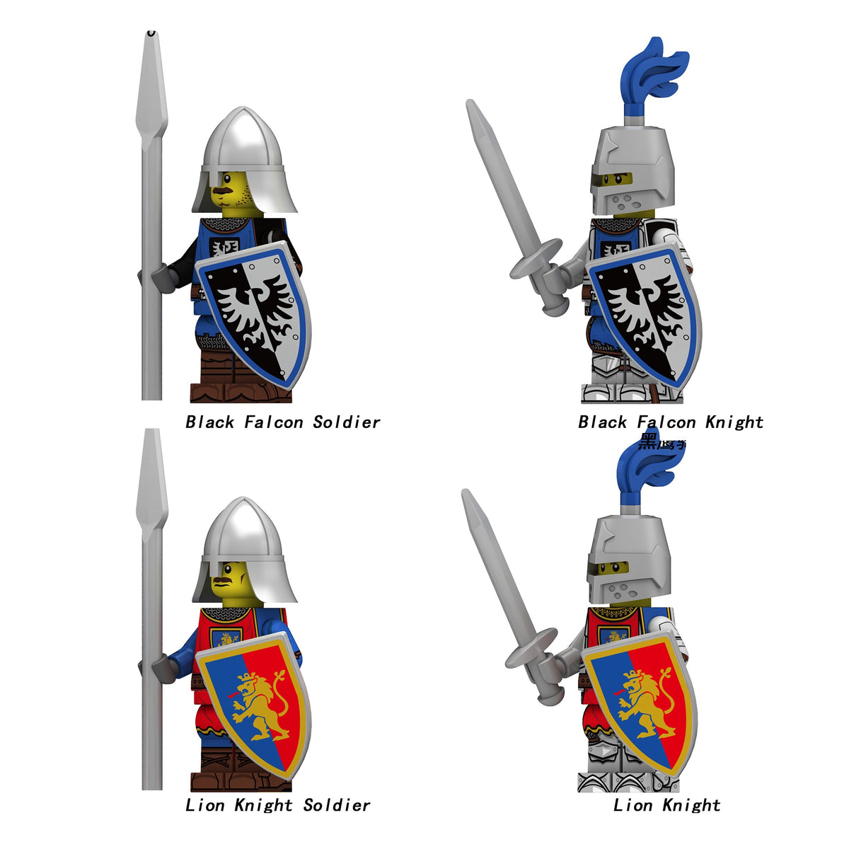 Medieval Knights Soldiers Army Custom Minifigures N