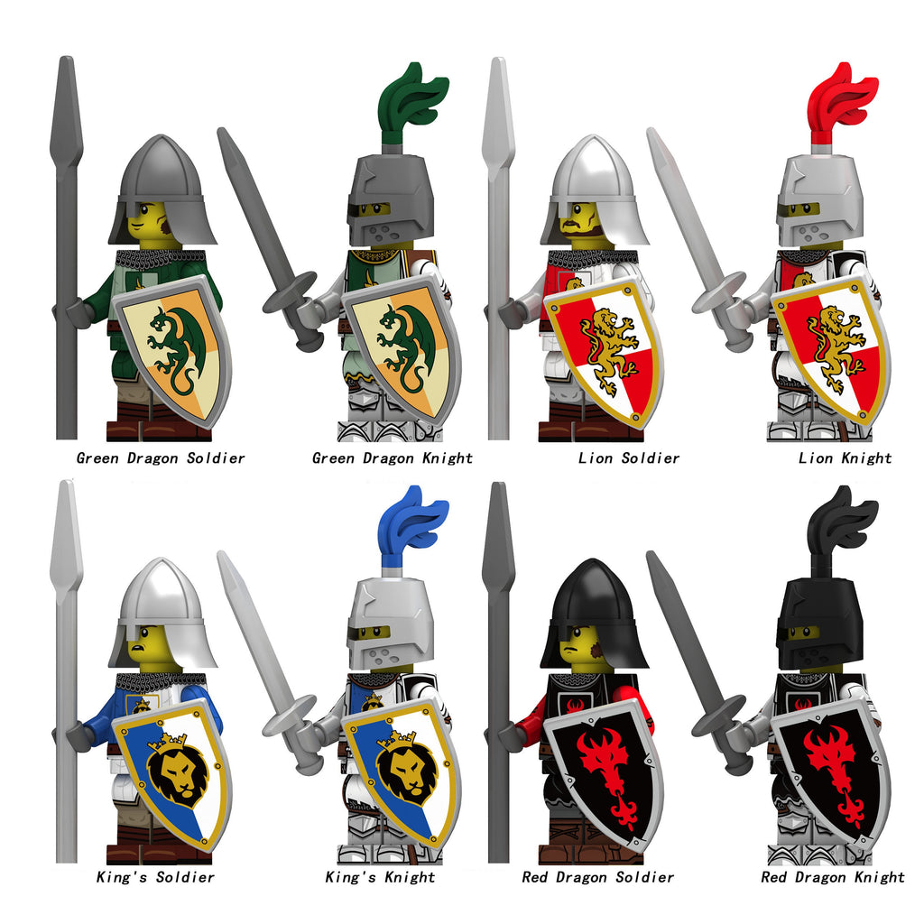 Medieval Knights Soldiers Army Custom Minifigures 2 N