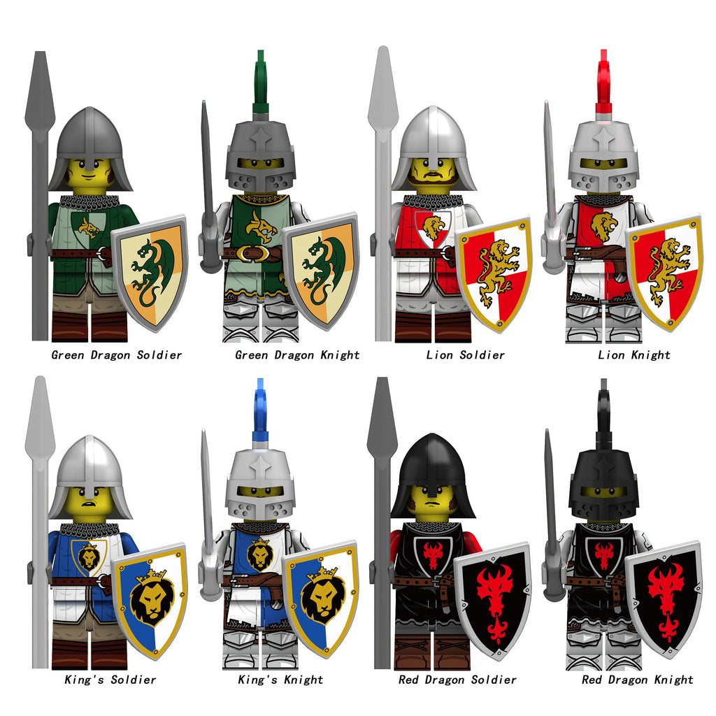 Medieval Knights Soldiers Army Custom Minifigures 2 N