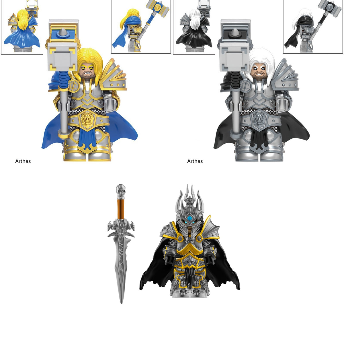 World of Warcraft Lich King Arthas Custom Minifigures