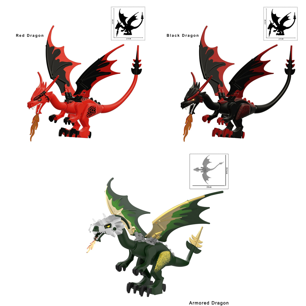 Dragons Custom Building Block Big Minifigures
