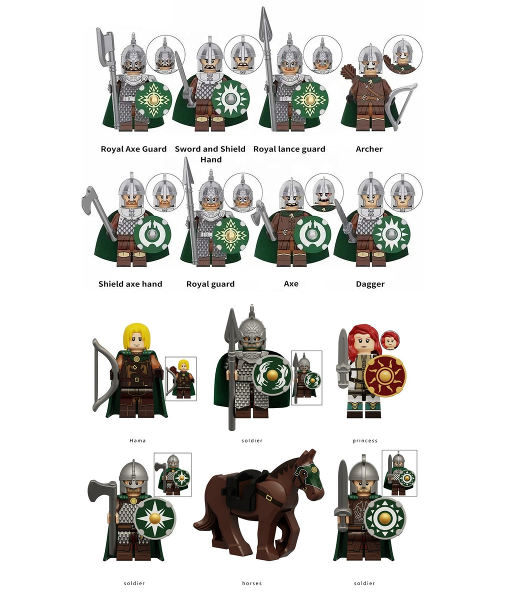 LOTR Rohan Royal Guards Army Infantry Minifigures