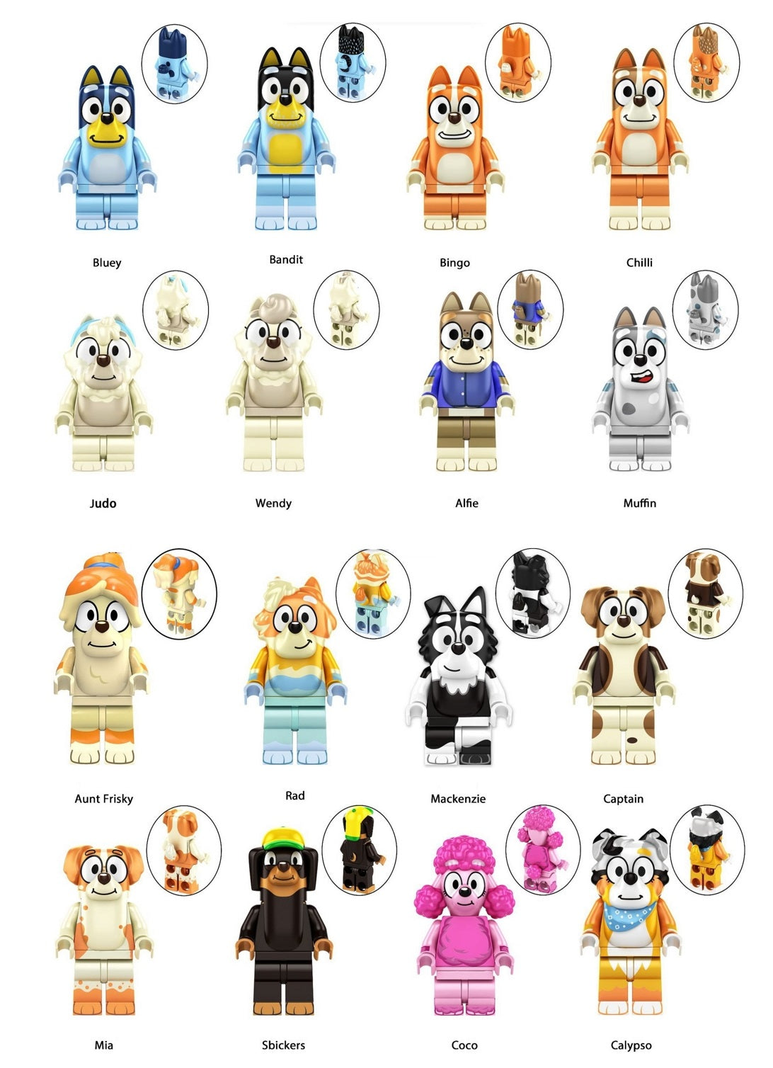 Bluey TV Series Custom Minifigures