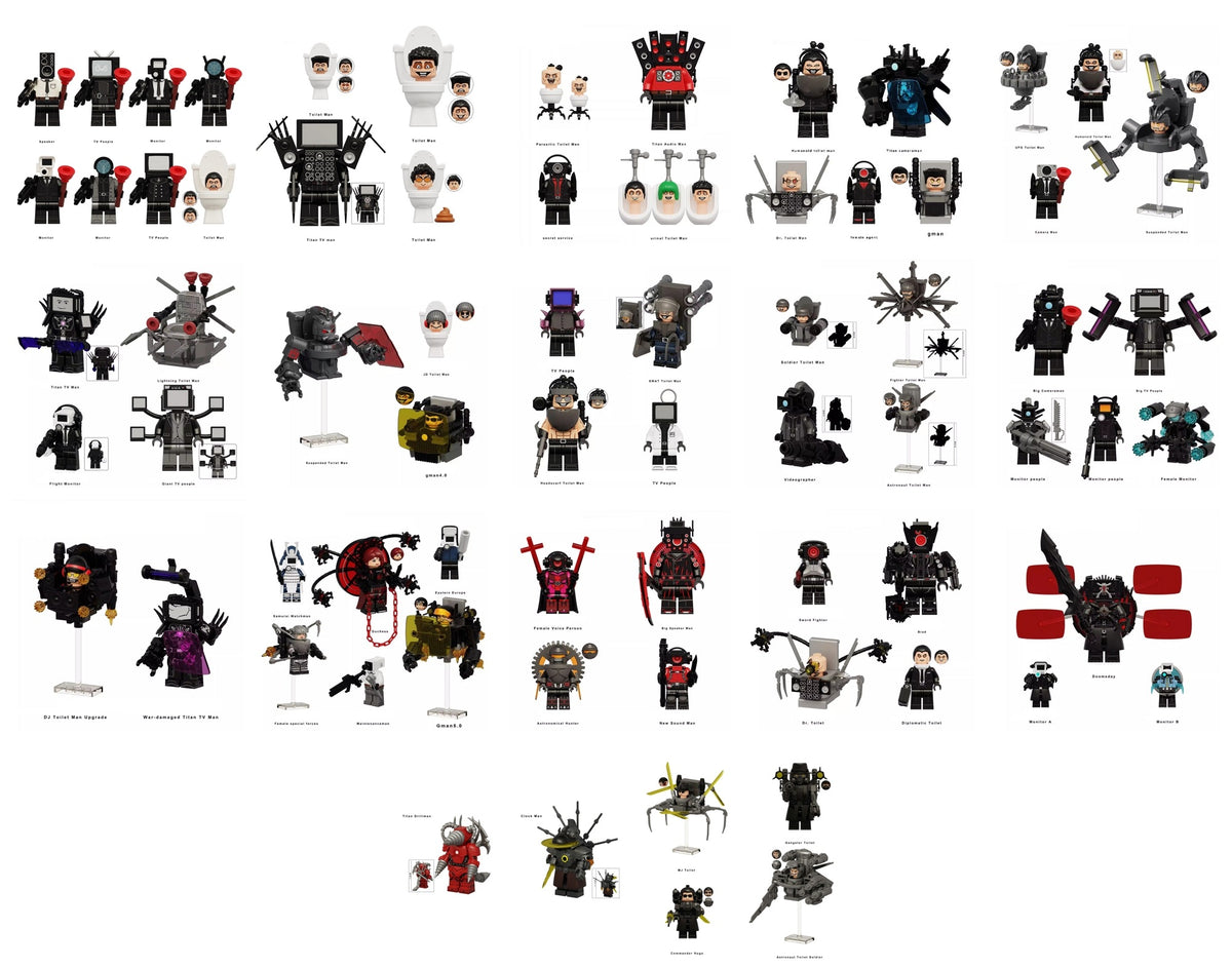 Skibidi Toilet Series Custom Minifigures
