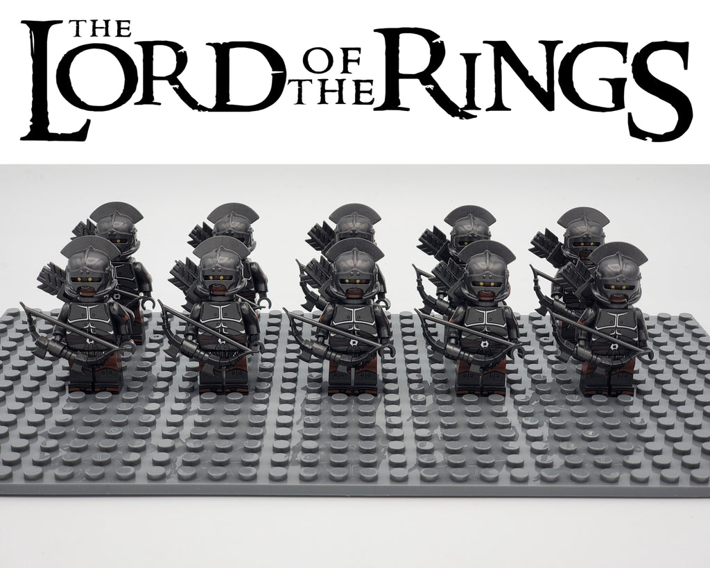 LOTR Orc Light Archers Infantry Army 10 Minifigures Set