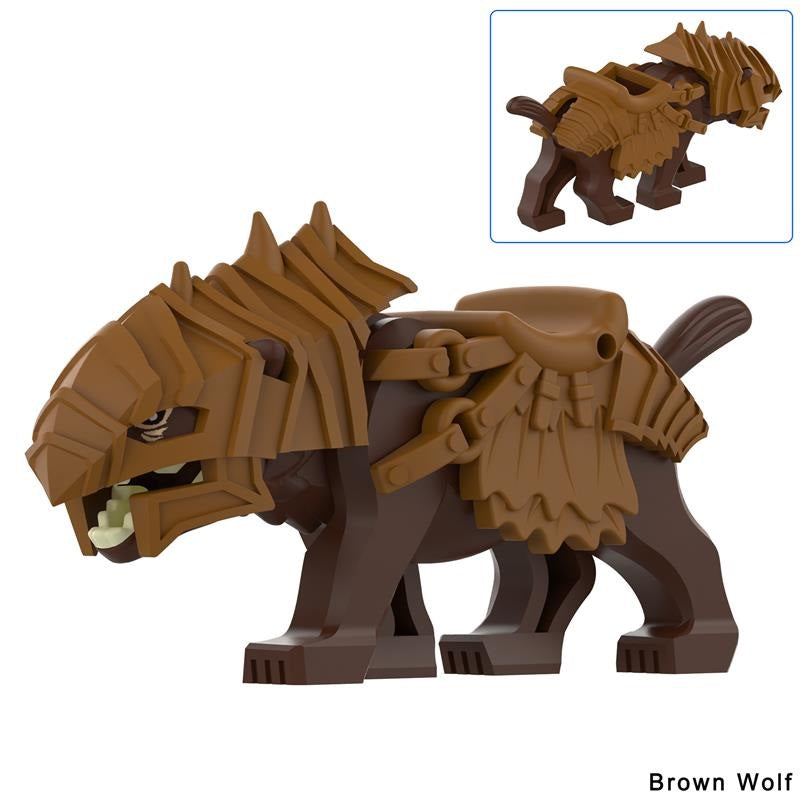 LOTR Orc Armored Wolves Mount Minifigures Collection