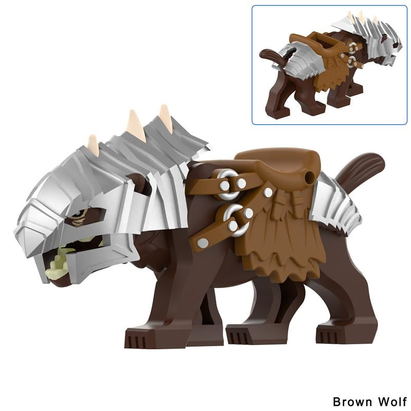 LOTR Orc Armored Wolves Mount Minifigures Collection