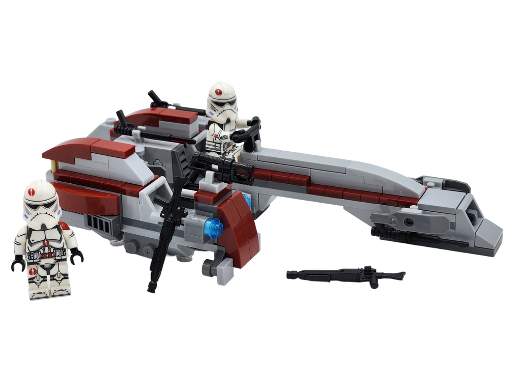 Star Wars 91st BARC Trooper Speeder with Sidecar Minifigures MOC Set