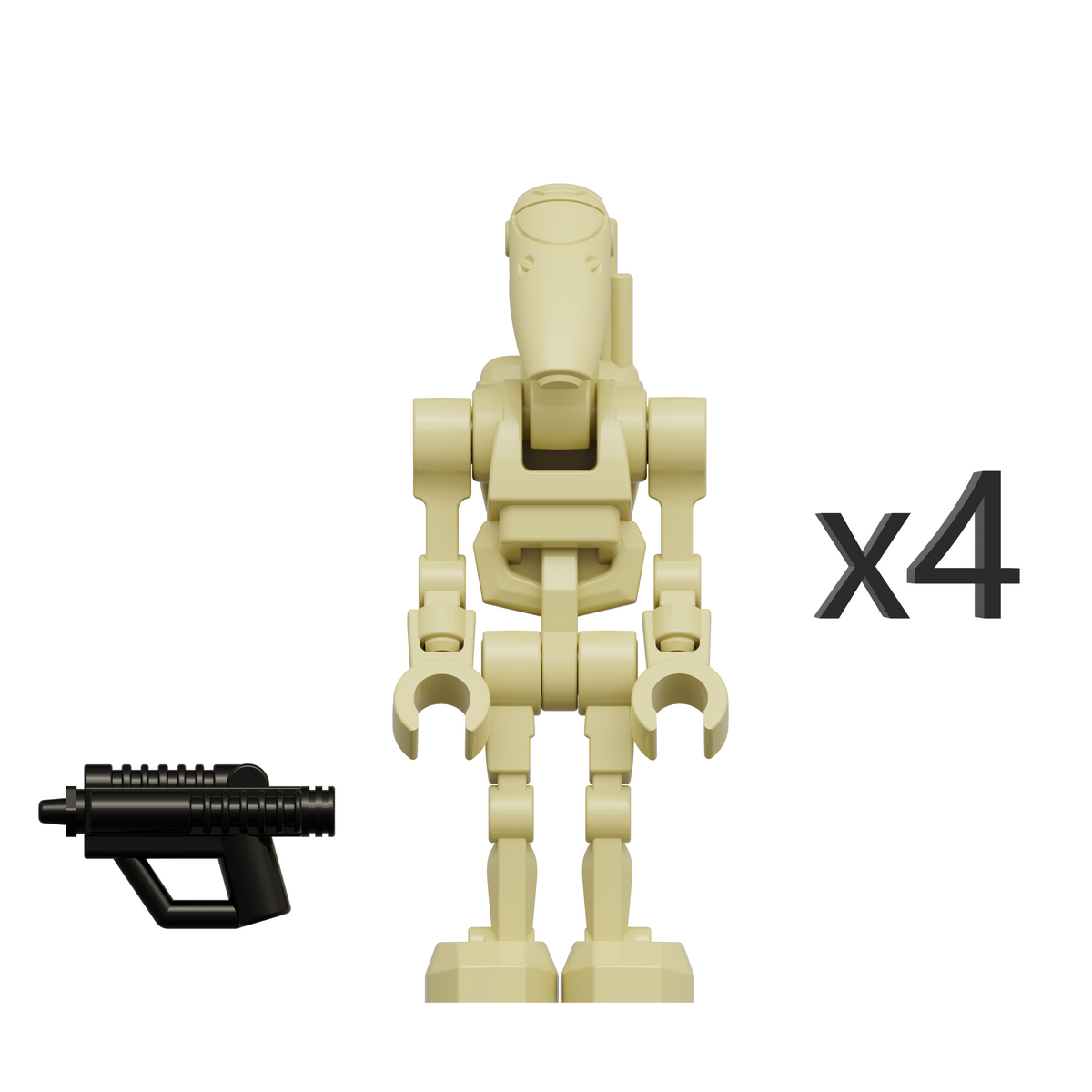 Star Wars B1 Battle Droid with Rotating Arms and Movable Legs Custom Clanker Minifigures 4pcs