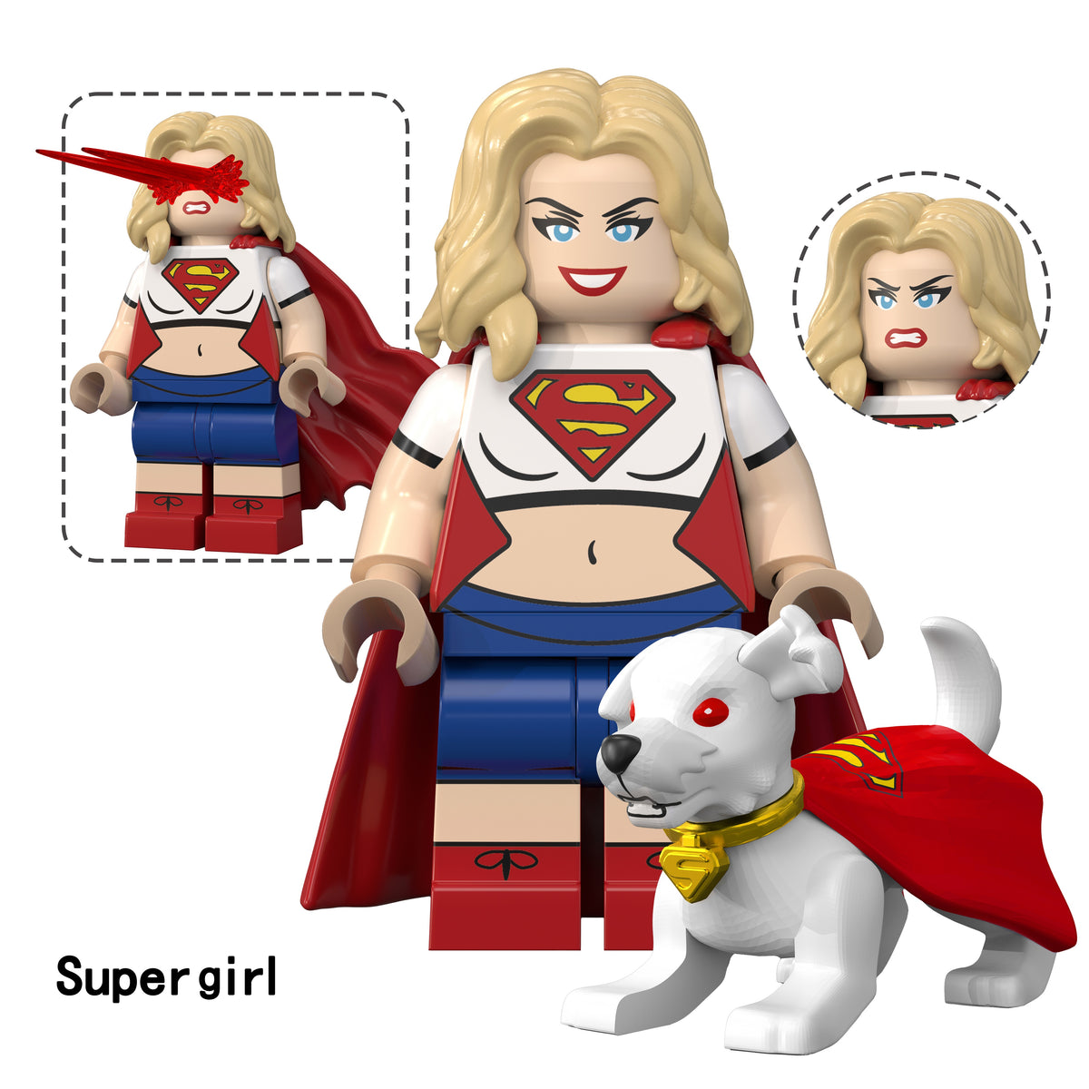 DC Superman Supergirl Custom Minifigures Assortment TV