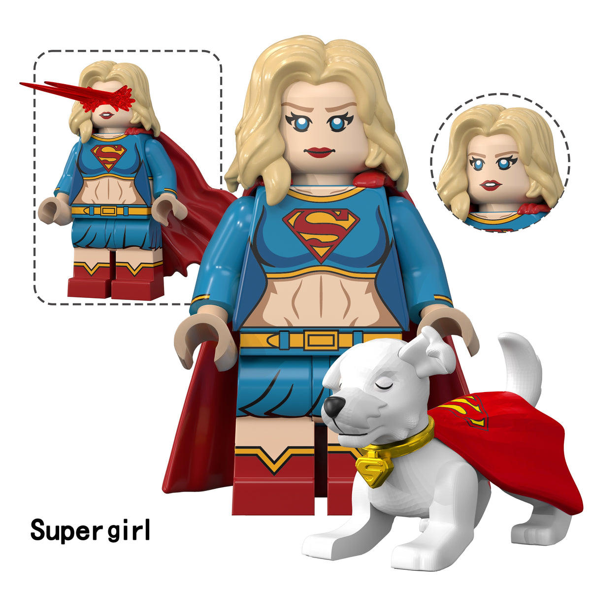 DC Superman Supergirl Custom Minifigures Assortment TV