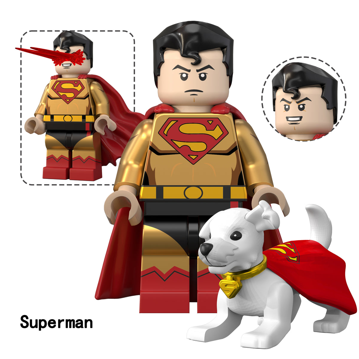 DC Superman Supergirl Custom Minifigures Assortment TV