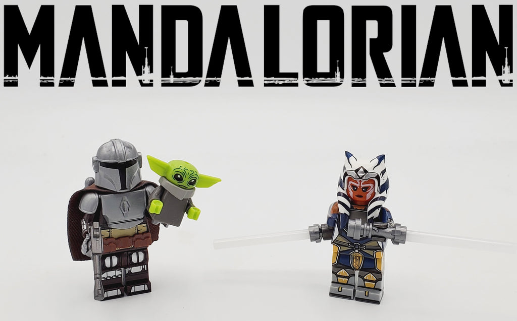 Star Wars Mandalorian Ahsoka Baby Yoda Custom 3 Minifigures Set