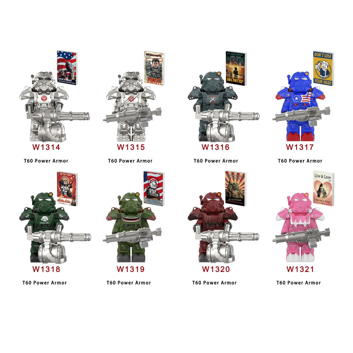Fallout Power Armor Assortment Custom Minifigures W 1
